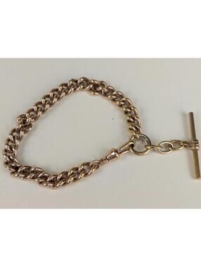 1990's curb link toggle gold plated bracelet